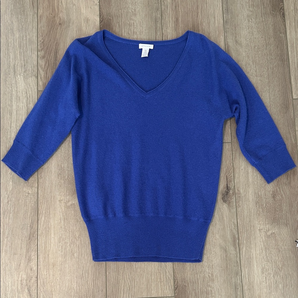 Chicos 100% Cashmere V-Neck Sweater
